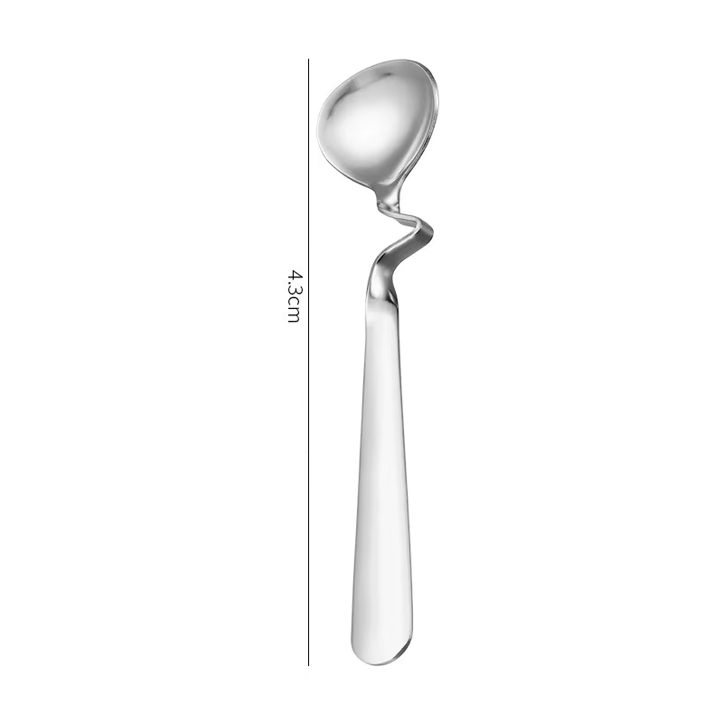 Spoon - Metal Curved Handle